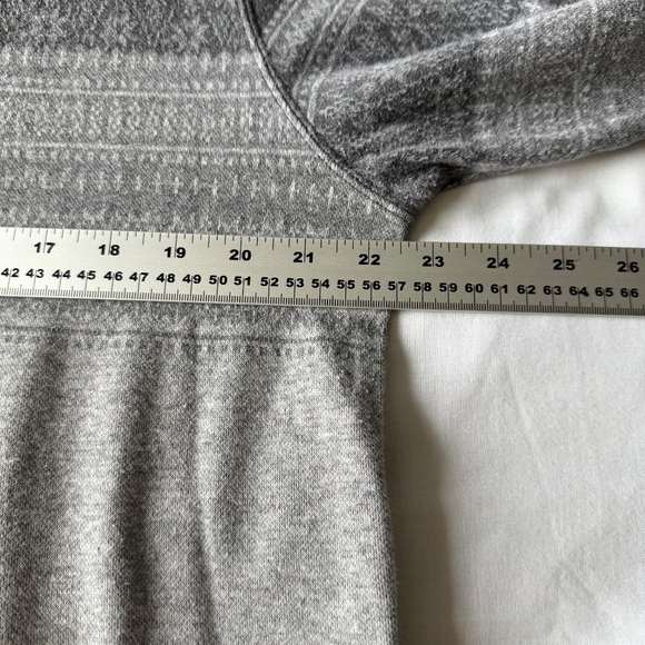 Lands' End Women's Sweater Long Sleeve Fair Isle Turtle Neck Lightweight Gray XL - Picture 9 of 13